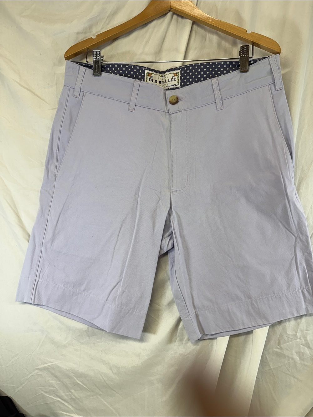 Men's Light Lavender Flat Front Shorts